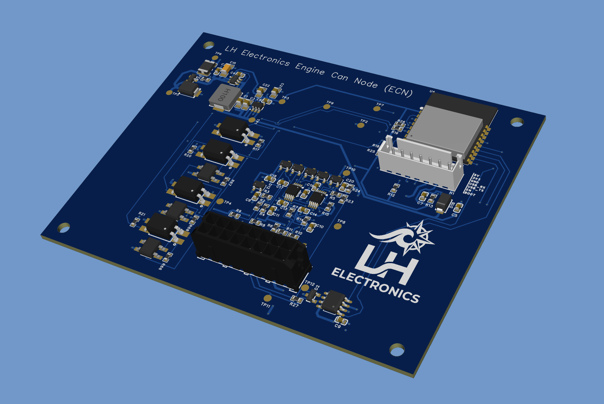 LH Electronics Engine CAN Node custom in-house designed PCB